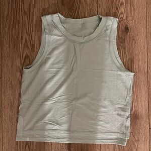 Lululemon Women Mint Green Cropped Sleeveless Top